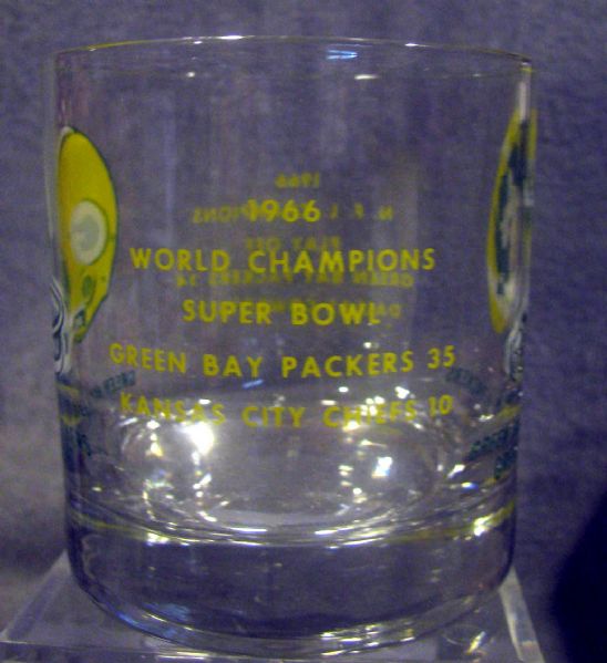 VINTAGE GREEN BAY PACKERS SUPER BOWL I CHAMPIONS GLASS