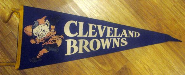 VINTAGE 50's CLEVELAND BROWNS PENNANT