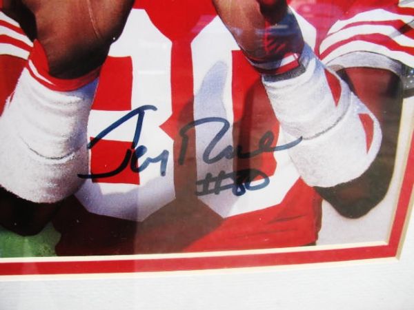 JOE MONTANA & JERRY RICE #80 SIGNED PHOTO w/JSA COA