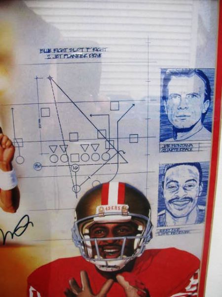 JOE MONTANA & JERRY RICE #80 SIGNED PHOTO w/JSA COA