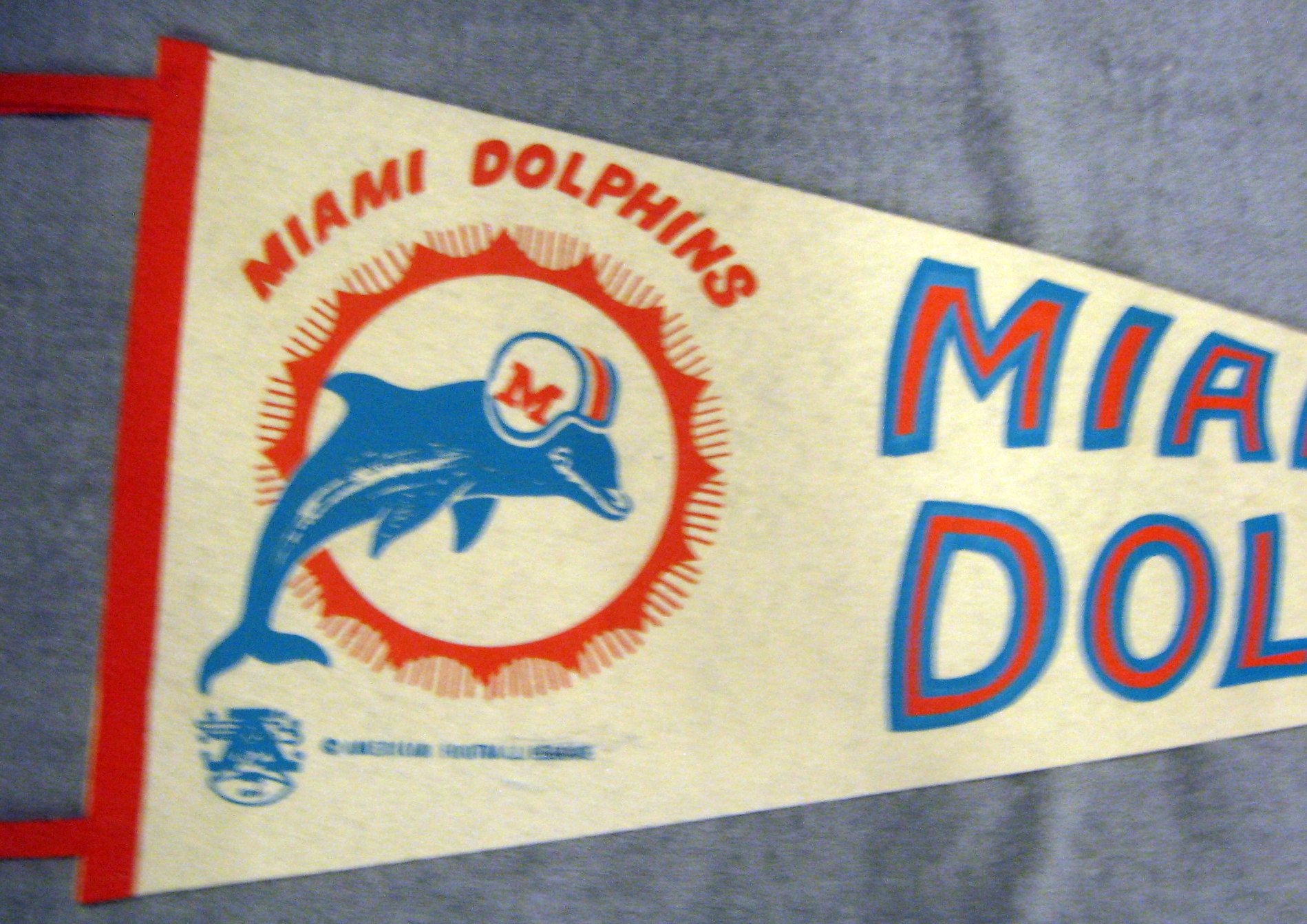 Lot Detail - 60's MIAMI DOLPHINS 'AFL' PENNANT