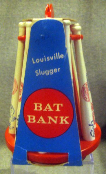 60's LOUISVILLE SLUGGER BAT RACK BANK - NATIONAL LEAGUE