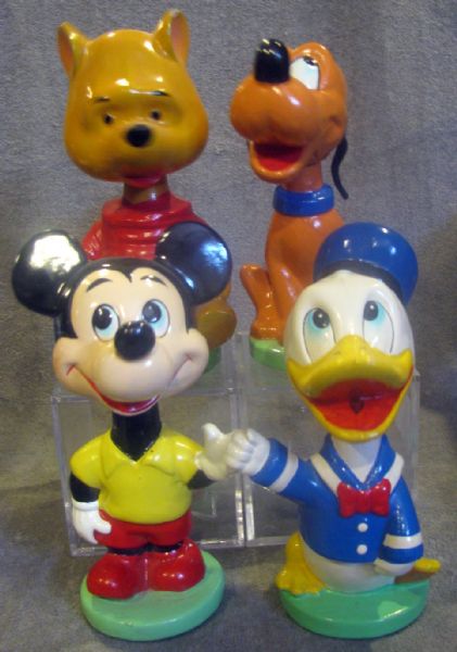 60's LOT OF 4 DISNEY BOBBING HEADS