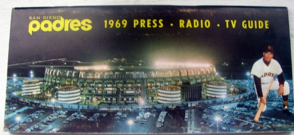 1969 SAN DIEGO PADRES MEDIA GUIDE - 1st YEAR!