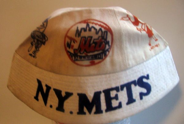 VINTAGE NEW YORK METS BEACH HAT w/MR. & LADY MET