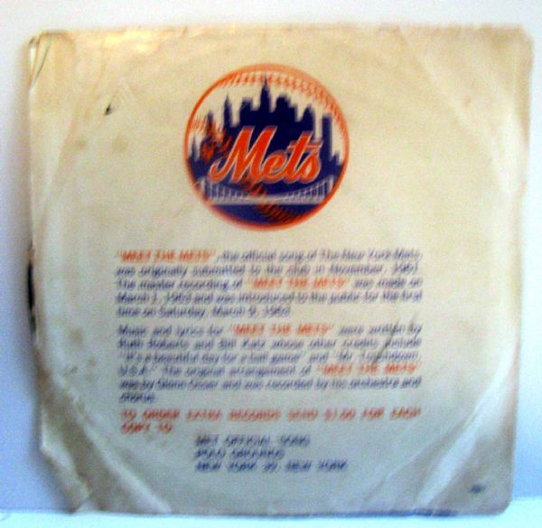 VINTAGE 1963 MEET THE METS RECORD