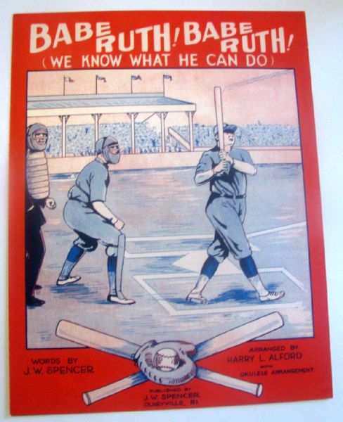 VINTAGE 1928 BABE RUTH SHEET MUSIC