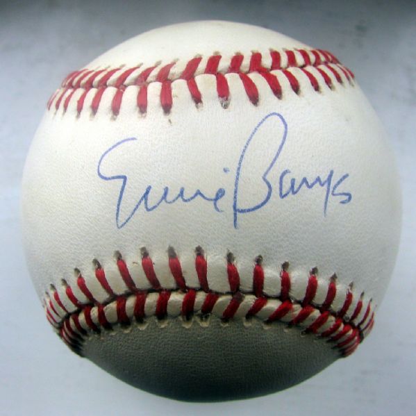 ERNIE BANKS SIGNED ONL BASEBALL w/JSA COA