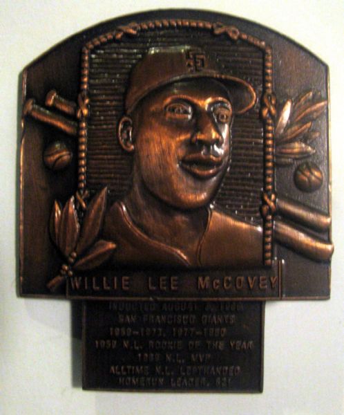 WILLIE McCOVEY SIGNED HOF PLAQUE PIN