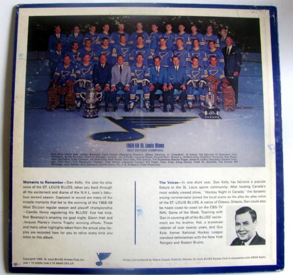 1968/69 ST. LOUIS BLUES RECORD ALBUM