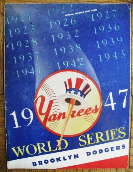 1947 WORLD SERIES PROGRAM BROOKLYN DODGERS VS NY YANKEES