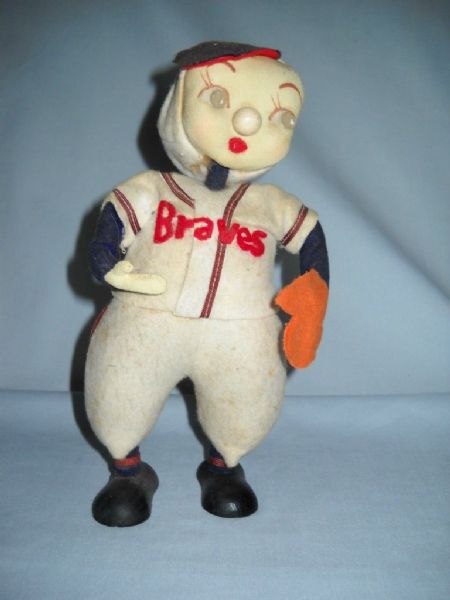 VINTAGE MILWAUKEE BRAVES BASEBALL PLAYER DOLL