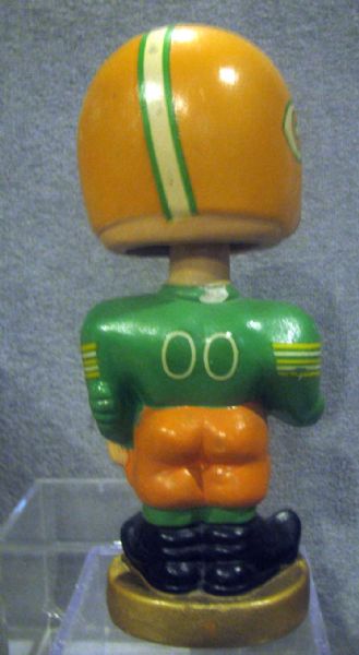 60's GREEN BAY PACKERS TYPE 2 TOES-UP BOBBING HEAD w/BOX