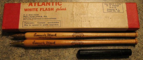 40's CONNIE MACK PEN AND PENCIL SET w/ BOX