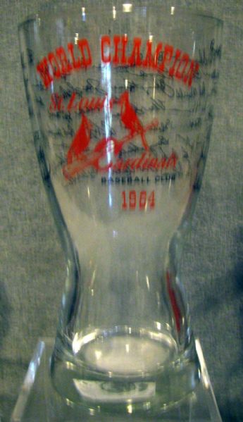 1964 ST. LOUIS CARDINALS WORLD CHAMPIONS GLASS