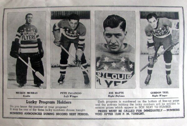 1935/36 ST. LOUIS FLYERS AHA PROGRAM