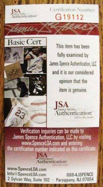 BILL DICKEY SIGNED BASEBALL CARD w/ JSA COA