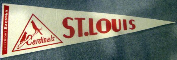 VINTAGE LOT OF 5 MINI ST. LOUIS CARDINALS PENNANTS