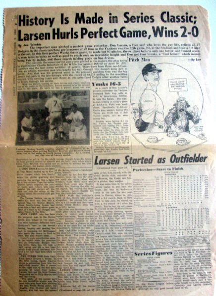 1956 WORLD SERIES PROGRAM - DON LARSEN PERFECT GAME!