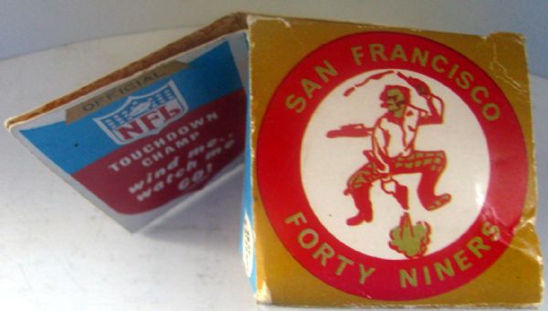 VINTAGE 1967 SAN FRANCISCO FORTY NINERS GUND WIND-UP DOLL w/BOX