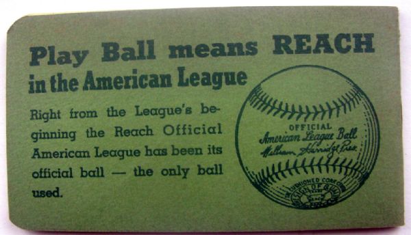 1941 AMERICAN LEAGUE POCKET SCHEDULE - ST. LOUIS BROWNS ISSUE