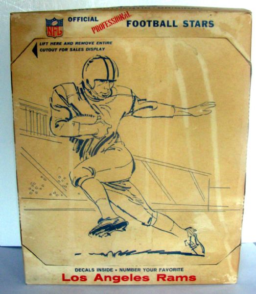 60's LOS ANGELES RAMS HARTLAND STATUE- RUNNING BACK w/BOX AND NUMBER SHEET