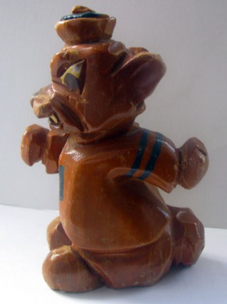 50's MICHIGAN WOLVERINES CARTER-HOFFMAN WOOD CARVED MASCOT  STATUE