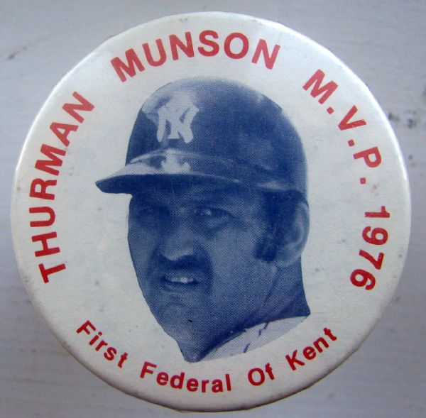 1976 THURMAN MUNSON M.V.P. PIN
