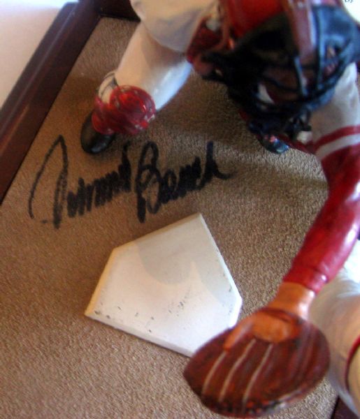 CARLTON FISK FAMOUS WORLD SERIES HOME RUN DANBURY MINT STATUE -SIGNED BY FISK & BENCH w/JSA COA