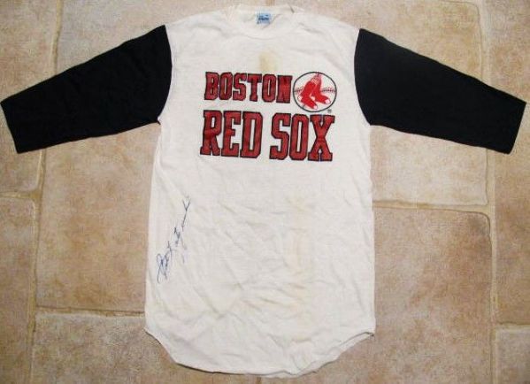 CARL YASTRZEMSKI SIGNED BOSTON REDSOX SHIRT w/JSA 