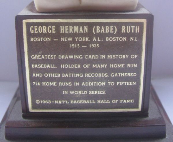 1963 BABE RUTH HALL OF FAME BUST