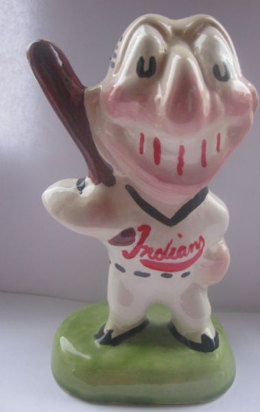 VINTAGE 50's CLEVELAND INDIANS CHIEF WAHOO MASCOT BANK