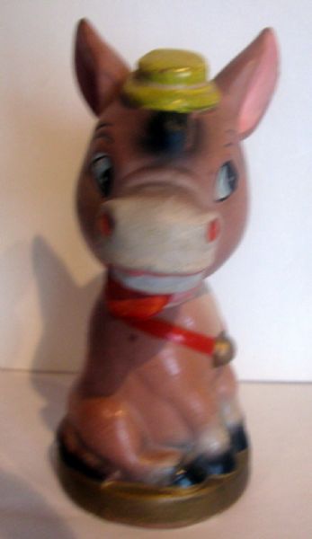 VINTAGE DEMOCRAT DONKEY & REPUBLICAN ELEPHANT BOBBING HEADS