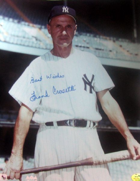 FRANK CROSETTI N.Y. YANKEES SIGNED PHOTO w/SGC COA