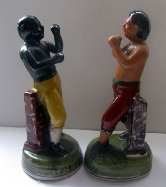 VINTAGE 60's TOM CRIBB / TOM MOLYNEUX BOXING STATUES