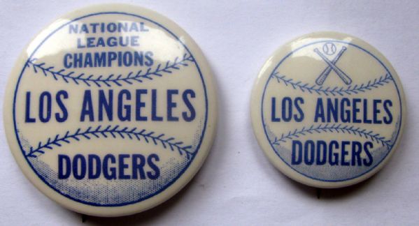 LOT OF 5 VINTAGE LOS ANGELES DODGERS PINS