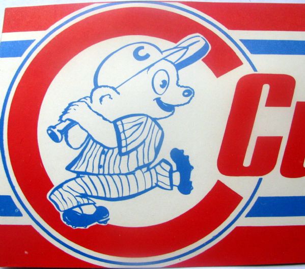 VINTAGE 1969 CHICAGO CUBS BUMPER STICKER - CUB POWER