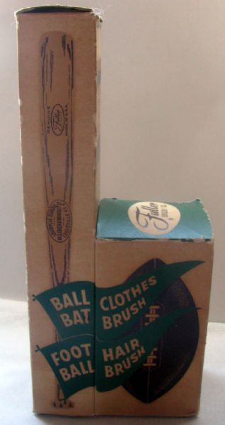 VINTAGE FULLER BRUSH BASEBALL BAT & FOOTBALL BRUSHES w/BOX