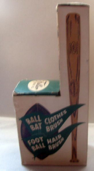 VINTAGE FULLER BRUSH BASEBALL BAT & FOOTBALL BRUSHES w/BOX