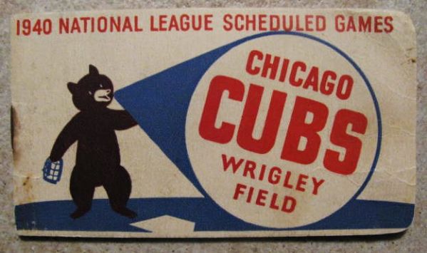 1940 NATIONAL LEAGUE POCKET SCHEDULE- CHICAGO CUBS ISSUE