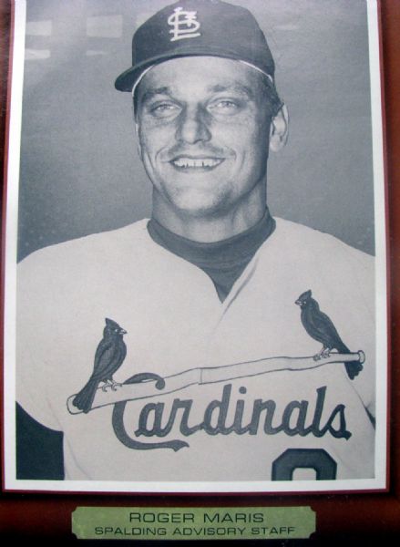 60's ROGER MARIS SPALDING ADVISORY STAFF PHOTO- ST. LOUIS CARDINALS