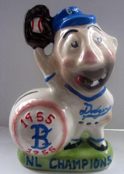 VINTAGE 1955 BROOKLYN DODGERS NATIONAL LEAGUE CHAMPS BANK