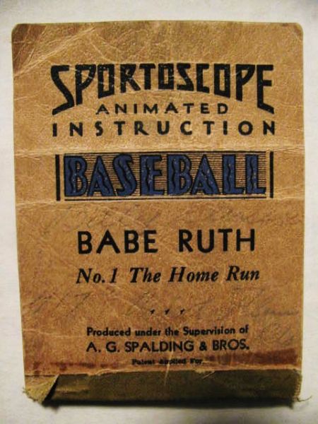 1931 SPORTSCOPE BABE RUTH HITTING PICTURE FLIP BOOK