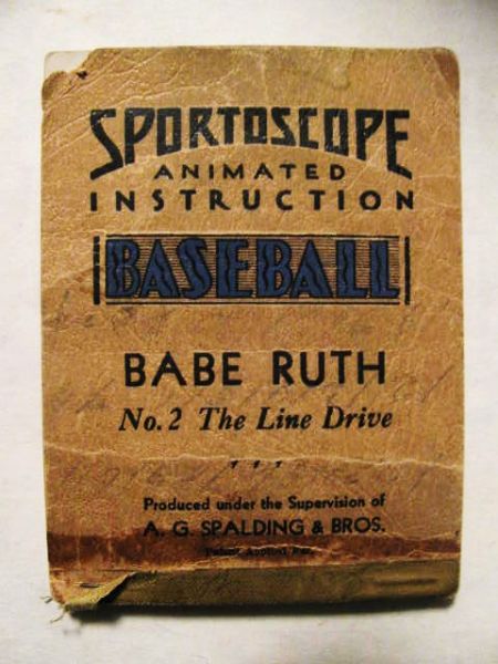 1931 SPORTSCOPE BABE RUTH HITTING PICTURE FLIP BOOK