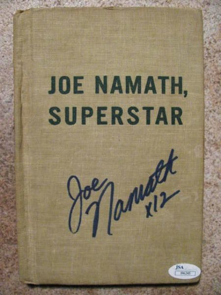 JOE NAMATH SIGNED BOOK w/ JSA COA