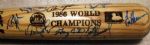 1986 NY METS WORLD CHAMPIONS TEAM (34) SIGNED BASEBALL BAT w/ JSA LOA