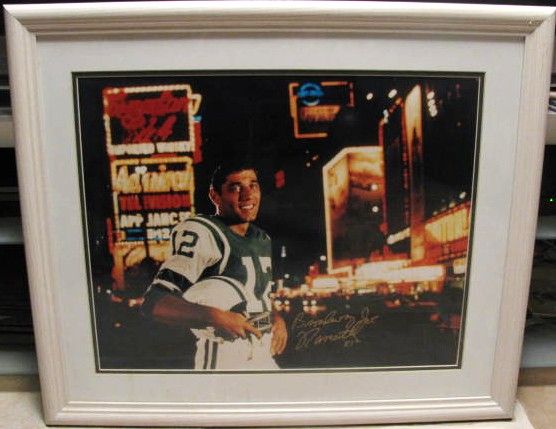 JOE NAMATH BROADWAY JOE SIGNED LARGE COLOR PHOTO w/ JSA COA