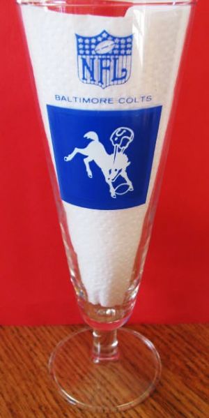 60's BALTIMORE COLTS HICKOK PILSNER STYLE GLASS