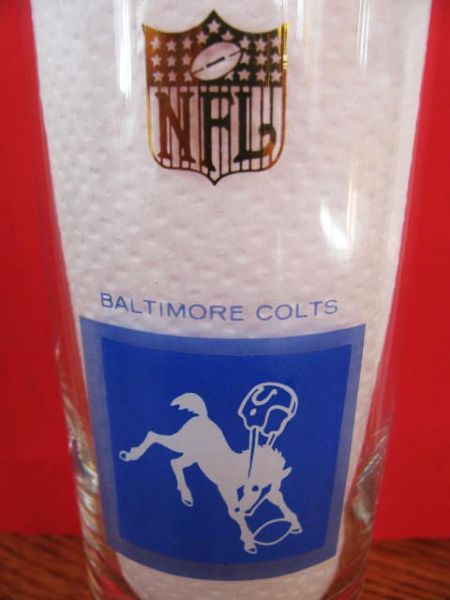 60's  BALTIMORE COLTS NFL HICKOK GLASS 
