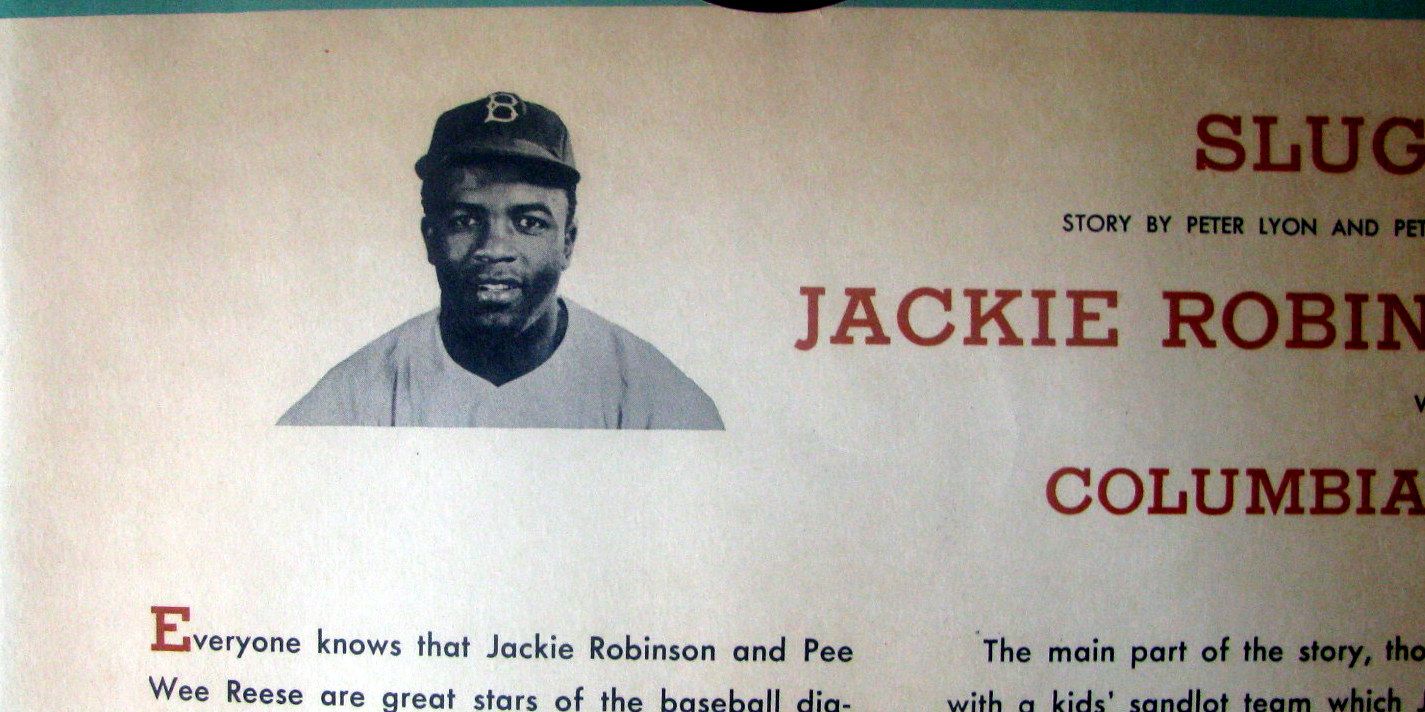 Vintage photo of Jackie Robinson and Pee Wee Reese